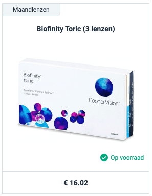 Prijs Biofinity Toric lenzen bij bezoek Alensa online winkel via Google Shopping op 7/6/2020. Geld besparen op online aankopen via Google shopping.