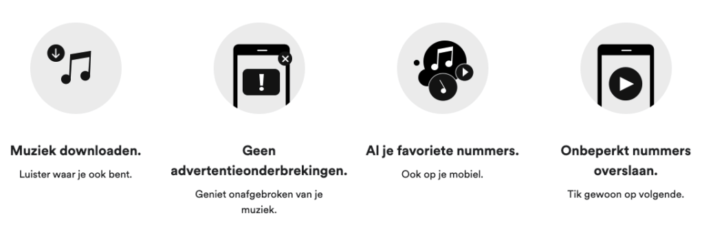 Voordelen Spotify Premium t.o.v. Spotify Free