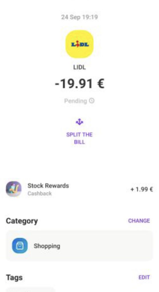 Cashback van 10% in de Vivid app na een aankoop bij de Lidl