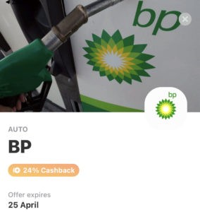 24 procent cashback auto tanken BP met Vivid Money