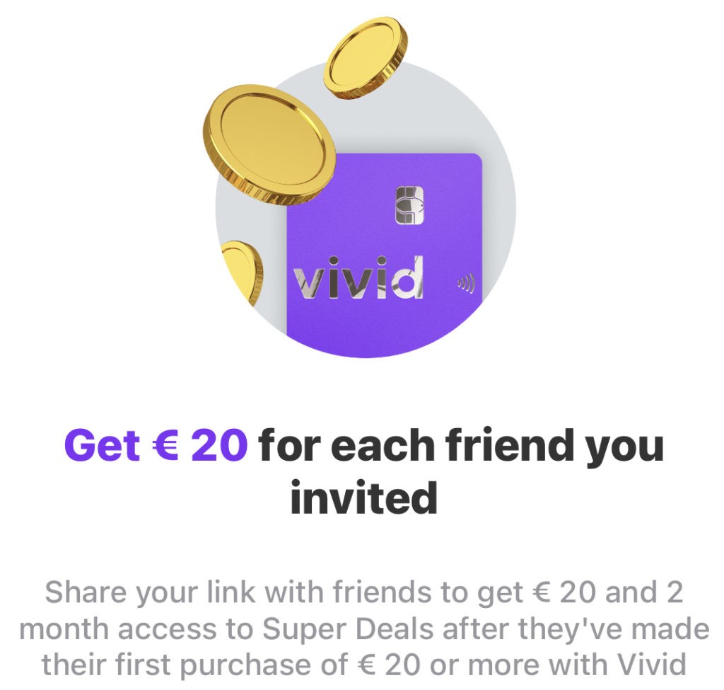 20 euro cadeau Vivid Money als nieuwe gratis klant
